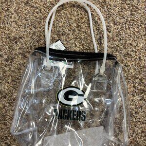 NWT - NFL GREEN BAY PACKERS CLEAR STADIUM Bag - 10.5 X 4.5 X 6.5 - 2154